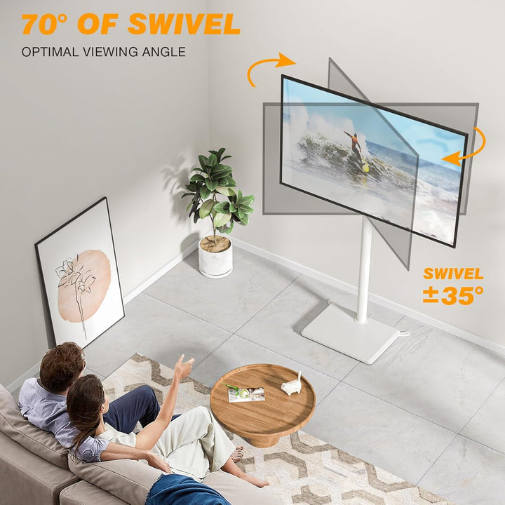 TVON TV Ständer TV Bodenständer für 32-60 Zoll Fernseher Standfuss Fernsehstand höhenverstellbar sch