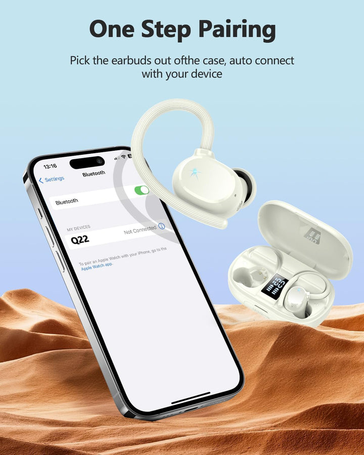 Bluetooth Kopfhörer Sport, 2026 in Ear Kopfhörer Kabellos Bluetooth 5.3 mit HD Mic, Herausragender S