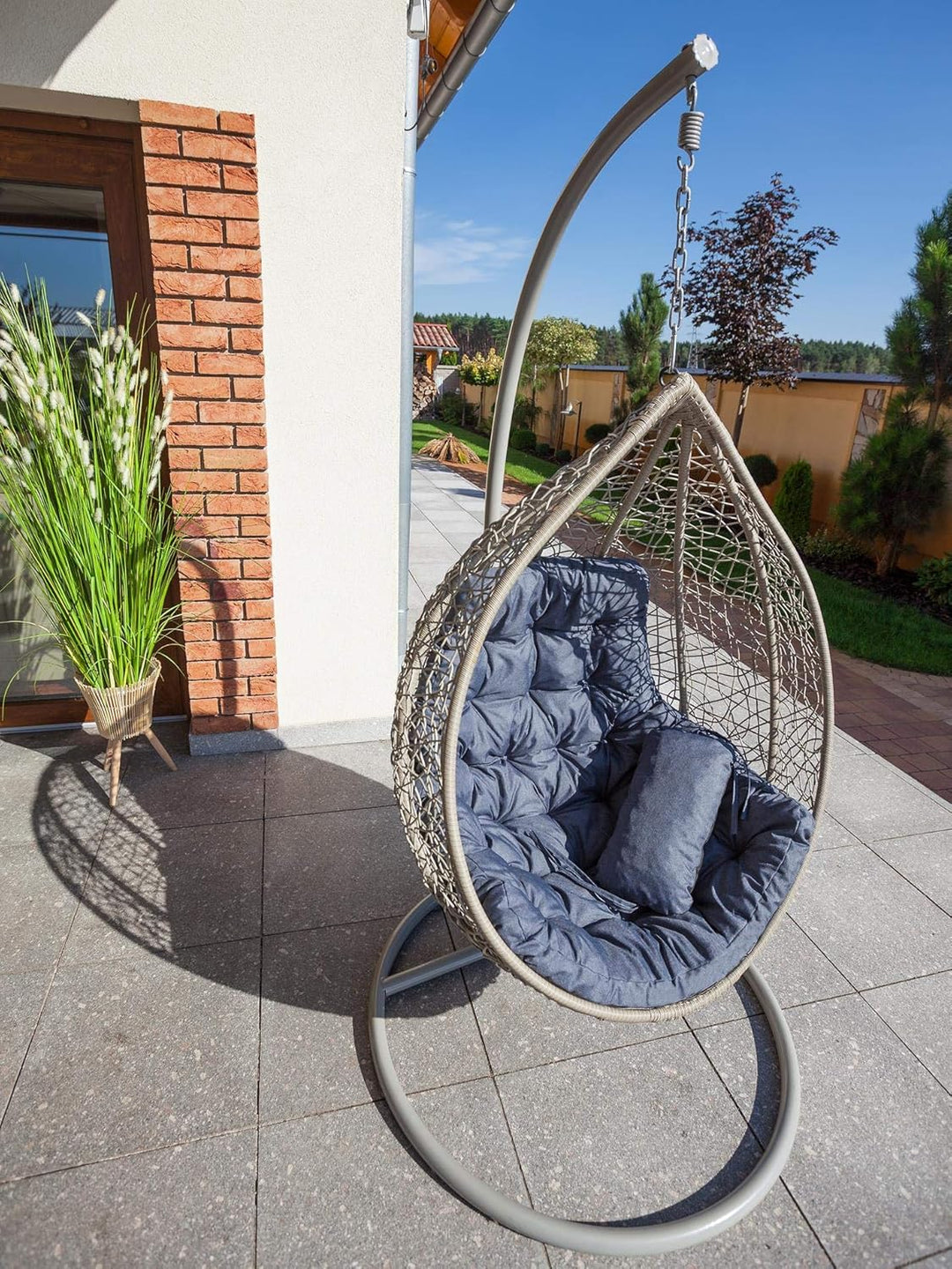 PillowPrim Hängesessel Kissen, Auflage für Polyrattan/Rattan Hängeschaukel, Polster, Hängekorb, Scha