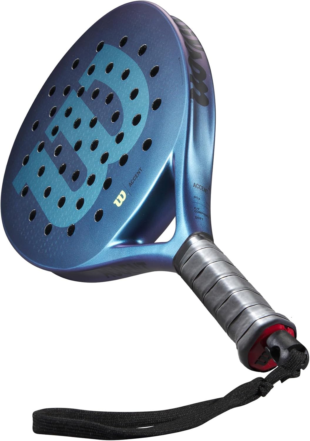 Wilson Padel-Schläger Accent, Carbon-Glasfaser/Eva, 361 g