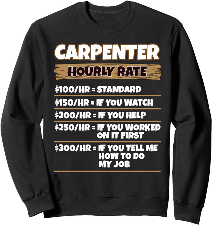 Lustiger Schreiner Spruch | Zimmermann Humor | Handwerker Sweatshirt