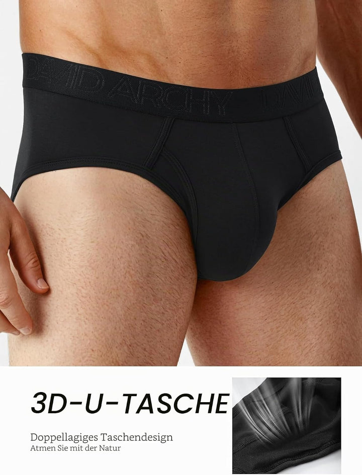 DAVID ARCHY Slip Herren Unterw Che mit Beutel Unterhosen Ultra Weiche und Atmungsaktive 4er Pack S S