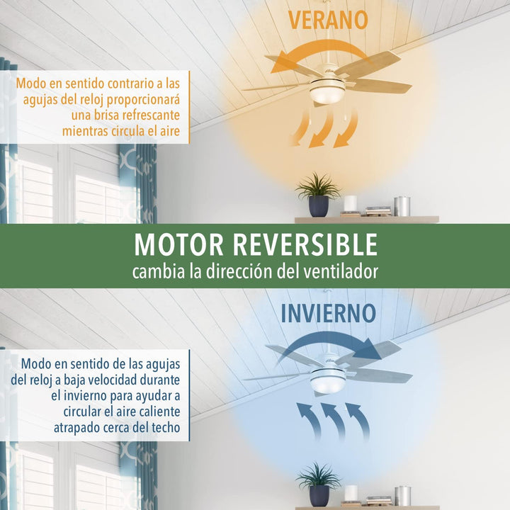 HUNTER FAN Deckenventilator Cabo Frio 132 cm für den Innen- und Aussenbereich, mit Wandsteuerung, 3