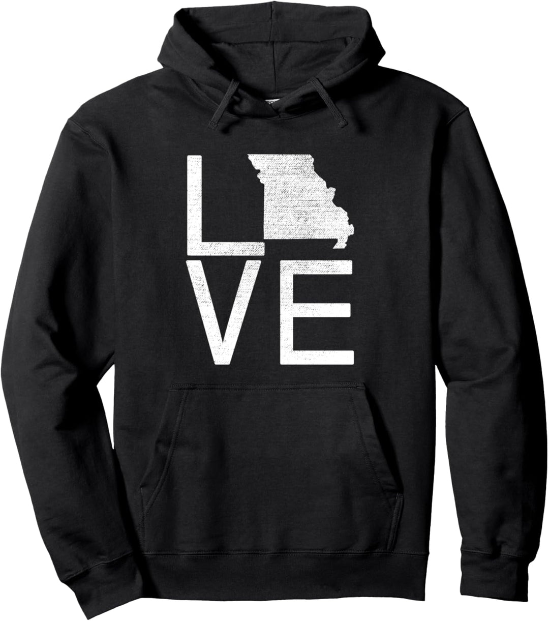 Stolzer USA-Fanstaat - Missouri LOVE Map Missouri Pullover Hoodie