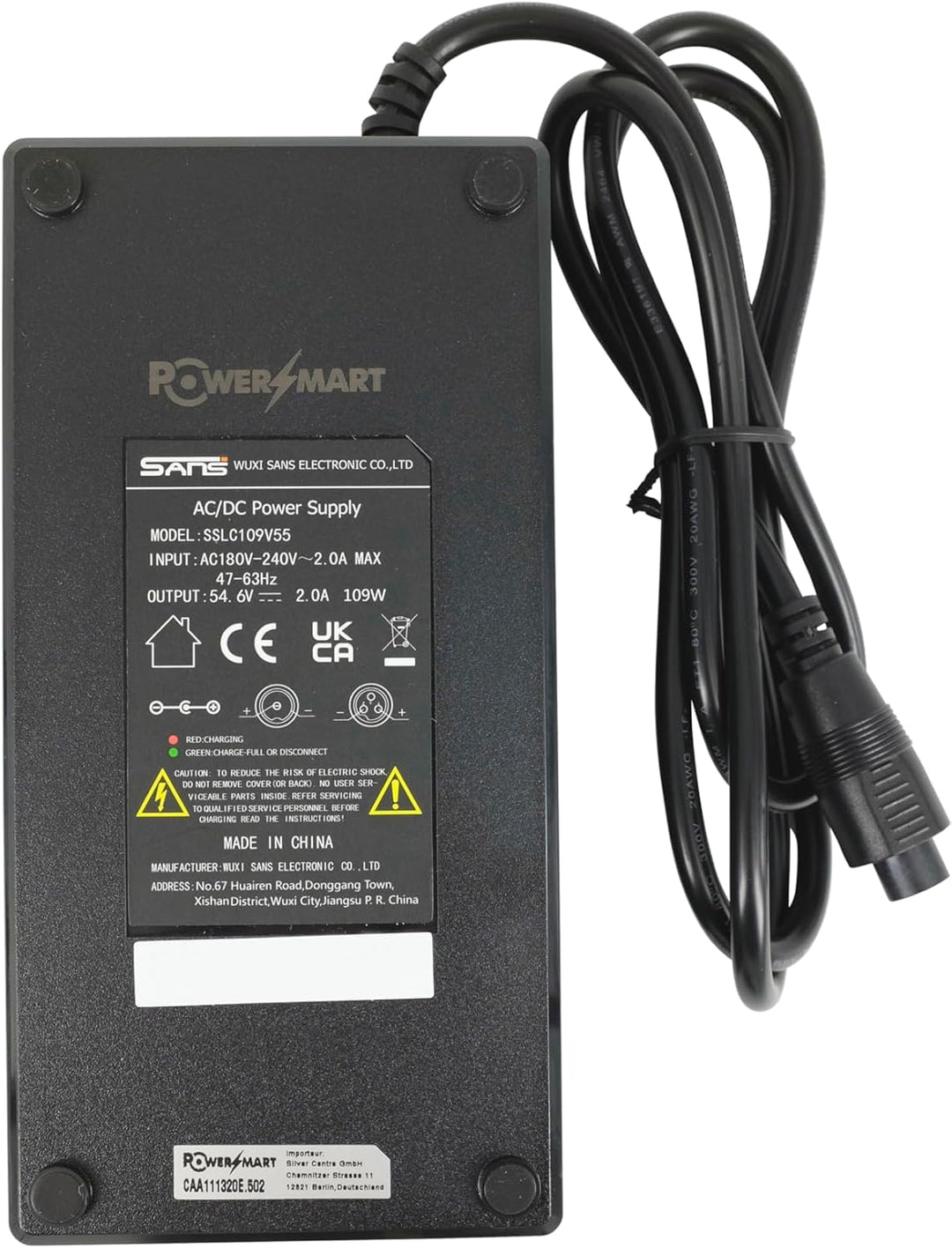 PowerSmart® 2A Ladegerät für Phylion 48V Akkus Fischer (Jahre 2015-2016) 1504, 1606, 1607, 1608, 160