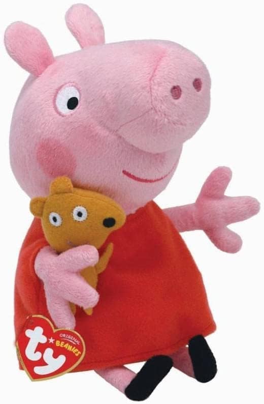 TY Peppa Pig & George Pig 6 Zoll Multipack - Beanie Baby Weiche Plüschtiere - Sammlerstück Kuschelti
