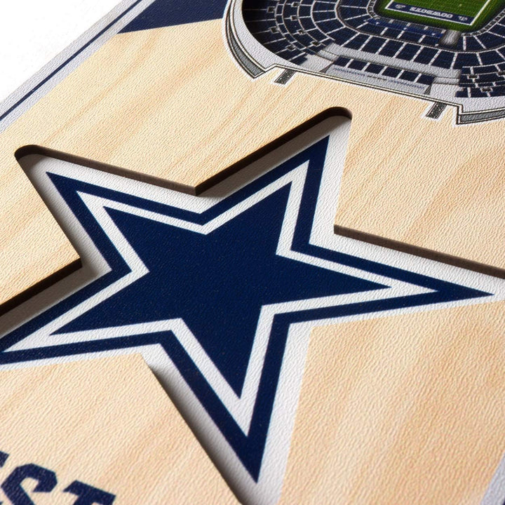 YouTheFan NFL 3D Stadion Banner, 15,2 x 48,3 cm Dallas Cowboys, Dallas Cowboys