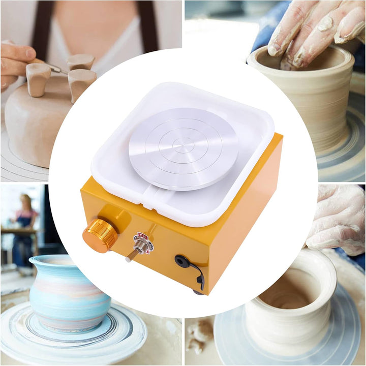 Töpferscheibe Elektrisch Mini Keramikmaschine Tonmaschine 10cm für DIY Keramik Anfänger Keramikrad-T