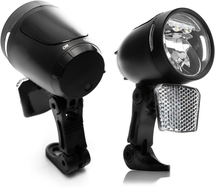 LED-Vorderlicht Frontscheinwerfer 80 Lux mit Standlicht, Taglicht und Helligkeitssensor, Schwarz