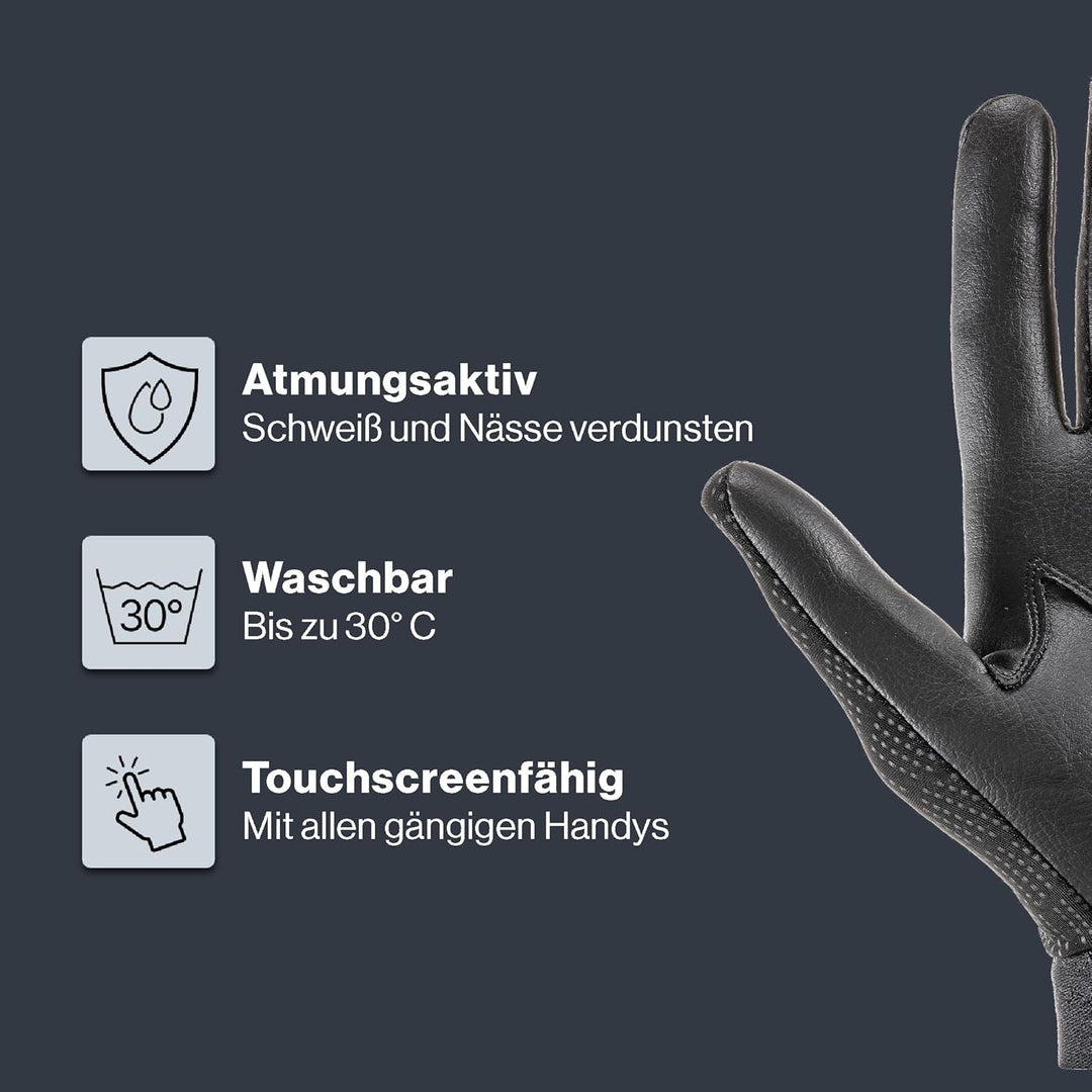 Uvex Ceravent Reithandschuhe 8 Schwarz, 8 Schwarz