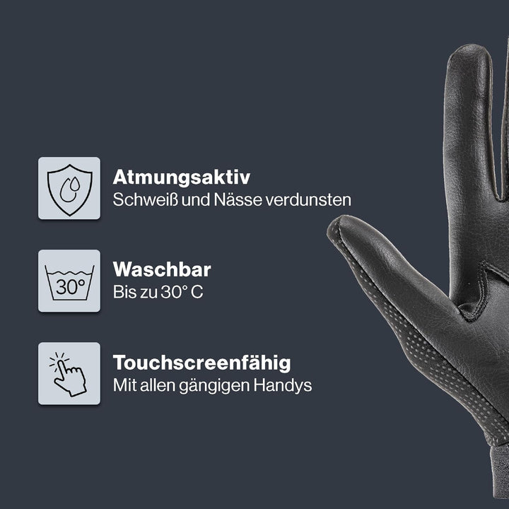 Uvex Ceravent Reithandschuhe 6.5 Schwarz, 6.5 Schwarz