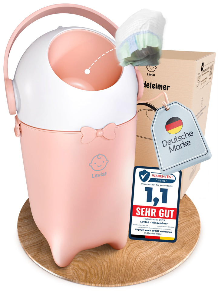 Levias® Windeleimer Baby Mülleimer Geruchsdicht | Windelmülleimer Geruchsdichter Wickeleimer ohne te