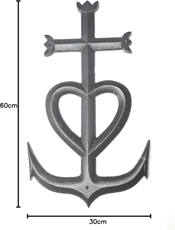 Ambiance Sud Camargue-Kreuz, 60 cm, Schwarz glänzend