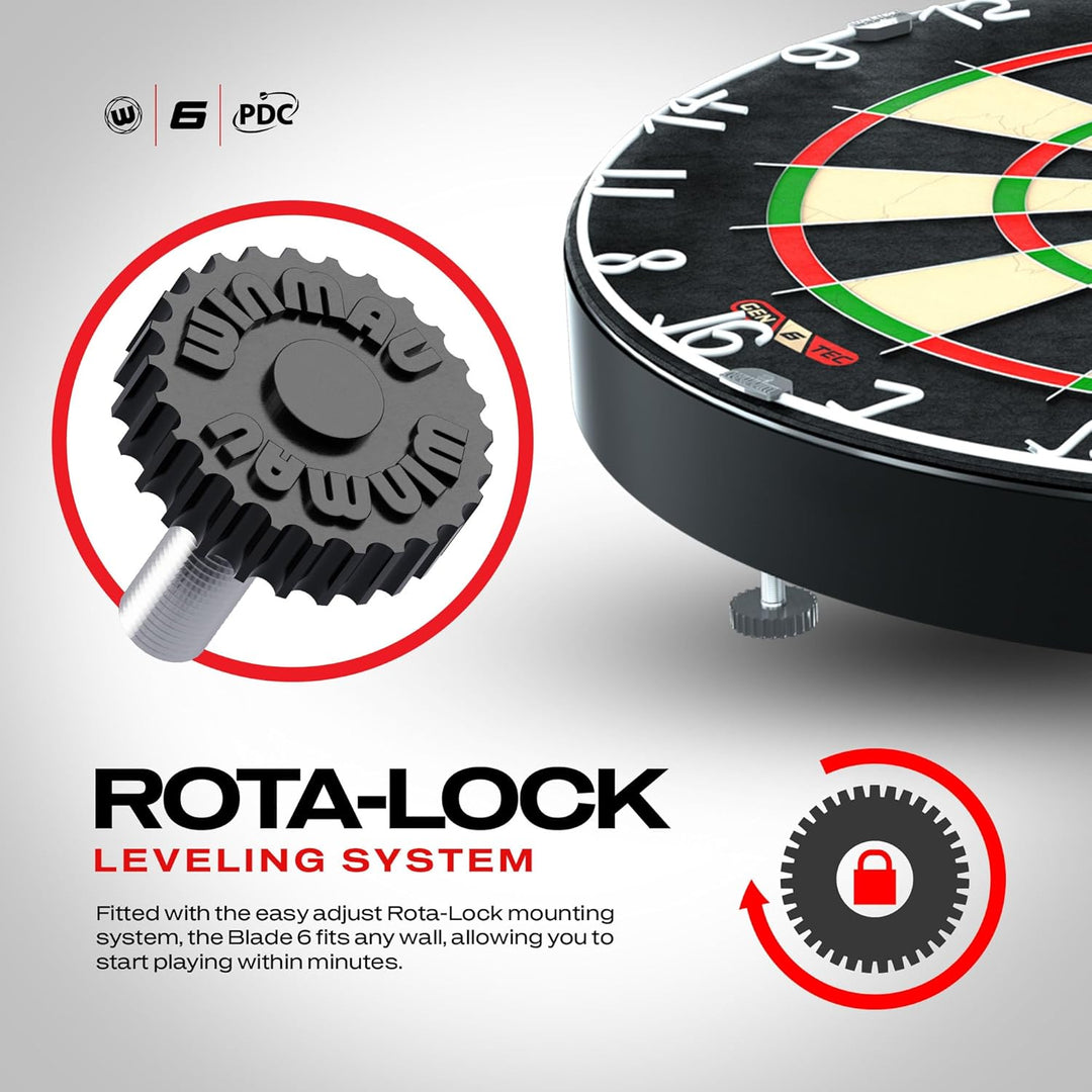 WINMAU Blade 6 Series Professional Bristle Klassische Dartboard, Blade 6