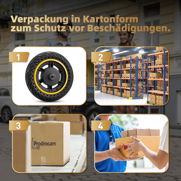 Vollreifen für Max G30, 10 Zoll Vollgummireifen Vorderrad, 60/70-6,5 Roller Ersatzräder für Segway N