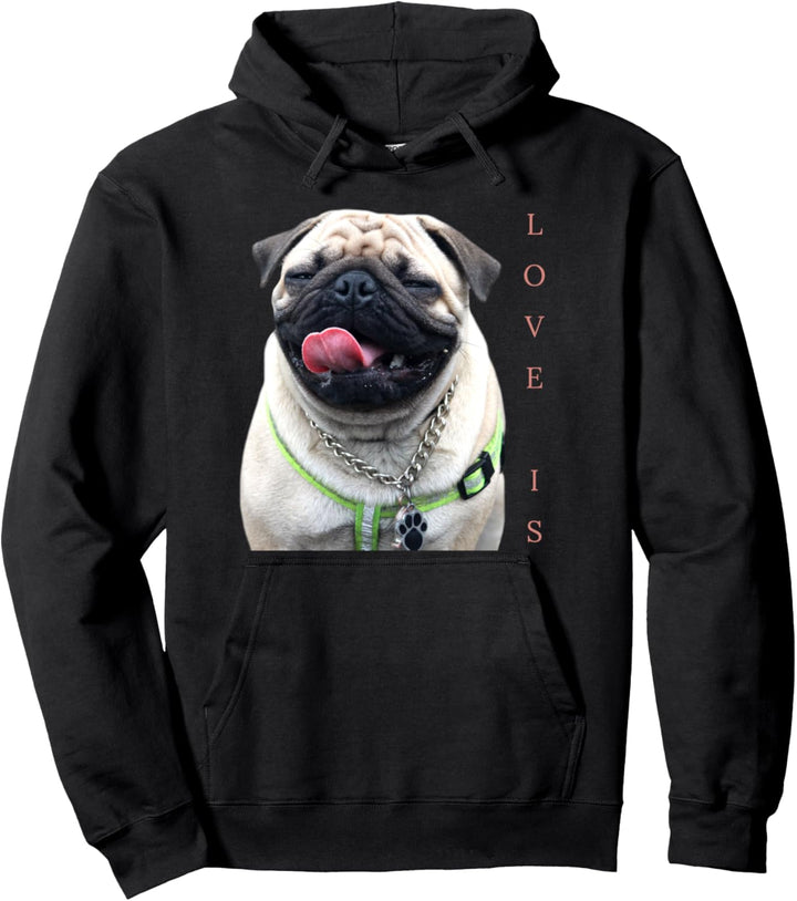 Hellbraunes Mops-Shirt für Damen und Herren, Motiv: Mops, Mutter, Vater, Leben, Tee Pullover Hoodie