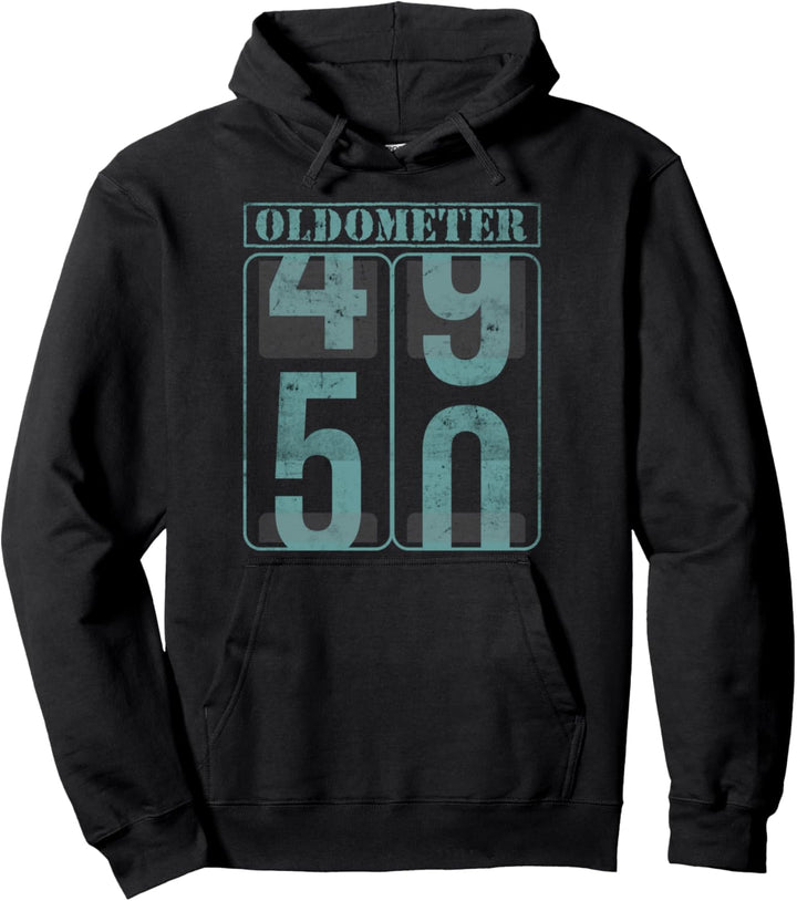 Oldometer 50 Years Old Shirt 50th Birthday Gift Born in 1971 Pullover Hoodie