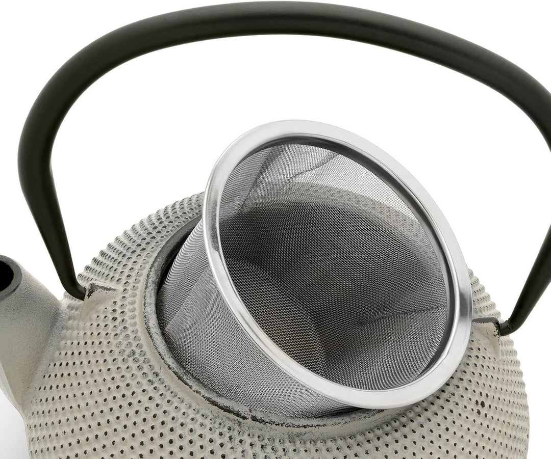 Bredemeijer Asia Teekanne Gusseisen Set 1.1 Liter - grauer Teekessel &amp; Edelstahl-Filter-Einsatz für
