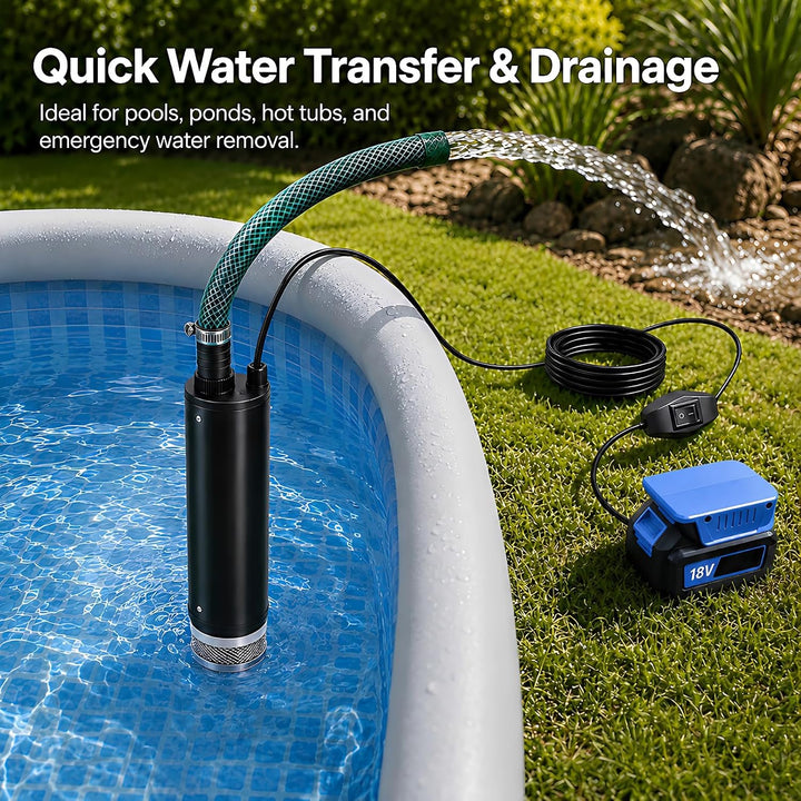 Akku Wasserpumpe für Bosch 18V System GBA Akku 30L/min Tragbare | Wasserpumpe &amp; Sumpfpumpe Wasserpum
