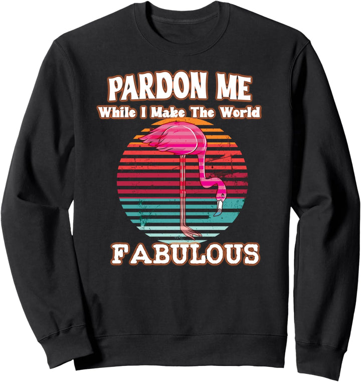 Machen Sie die Welt fabelhaft extravaganten Flamingo Sweatshirt