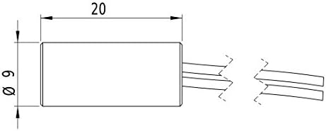 LASERFUCHS Linienlaser, rot, 650nm, 5mW, 3-12V DC, Ø9x20mm, 90°, Fokus fixed (1000mm), Laserklasse 1