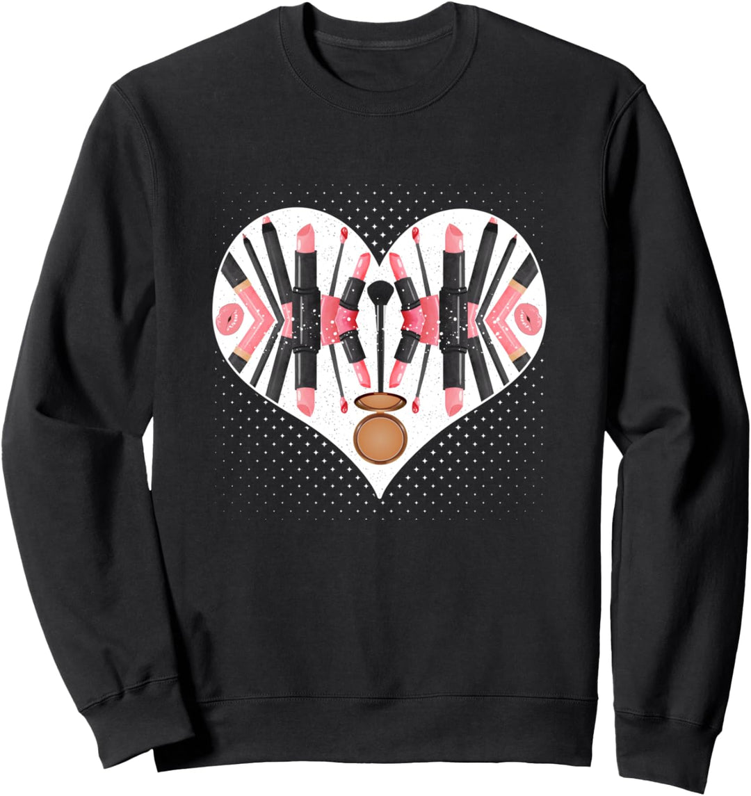 Make-up Artist Herz Kosmetikerin Sweatshirt