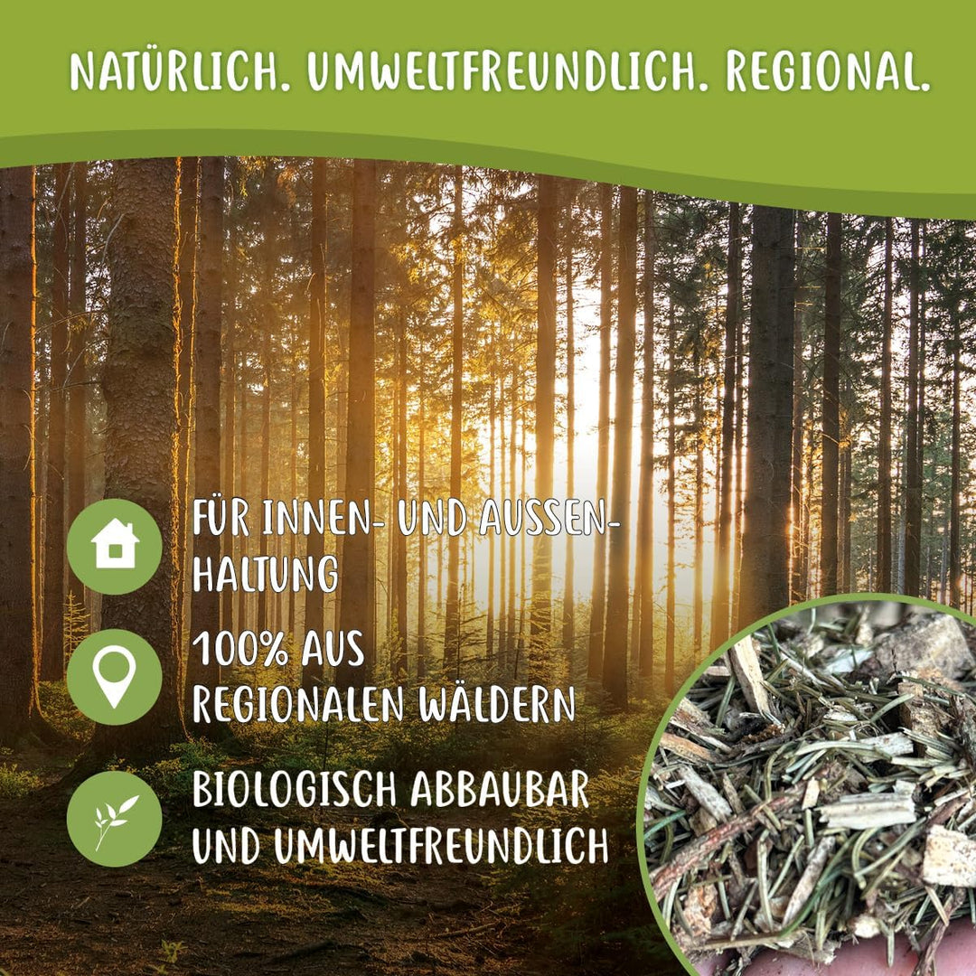 Waldboden-Einstreu 2X 40L – natürliches Einstreu mit Tannen & Fichtennadeln – extrem saugstark & ger