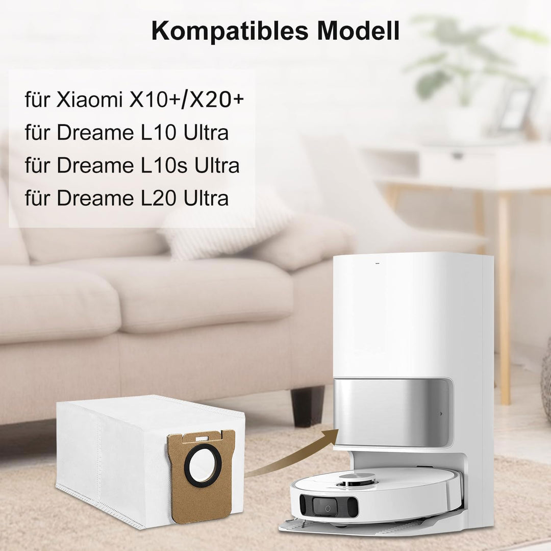 15 Stück Staubbeutel für Dreame L10s Ultra/ L20 Ultra/ L10 Ultra, Xiaomi X10+, X20+ Saugroboter, 2,5