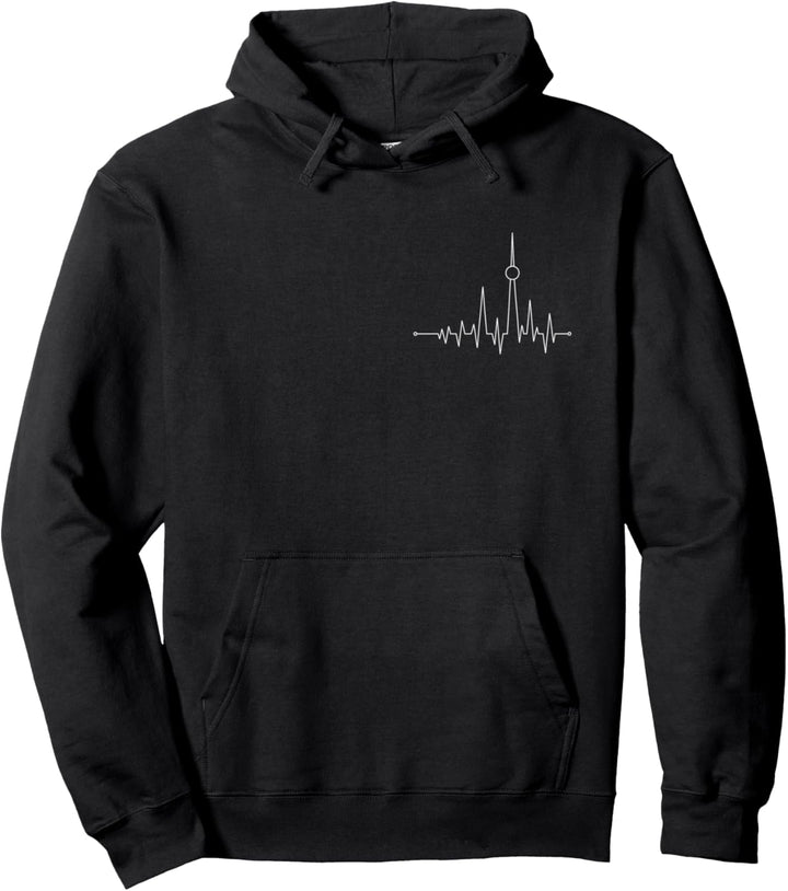 Herzschlag Berlin Puls Berliner Fernsehturm Schallfrequenz Pullover Hoodie