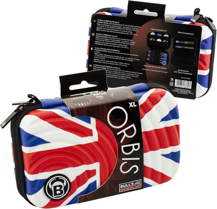 Bull's 66389 Orbis XL Dartcase Union Jack Darttasche, rot, weiss, blau