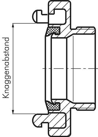 Storz-Blindkupplung 52-C (66mm), Aluminium (geschmiedet) Werkstoff:Aluminium (geschmiedet)