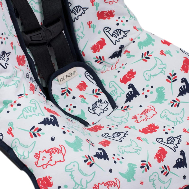 JYOKO Kids Abdecken Gepolsterte Universal für Babyschale (Dino Party), DINO PARTY