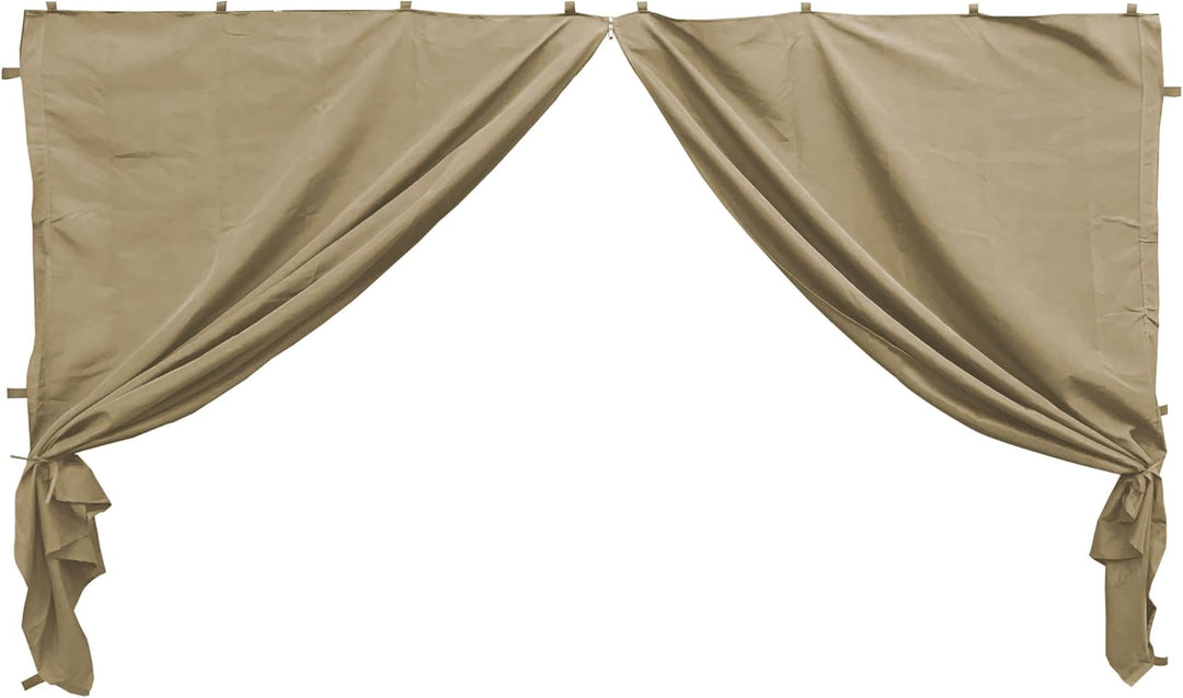 QUICK STAR 2 Seitenteile mit RV 250x192cm 350x192cm für Pavillon Nizza 3x4m Seitenwand Sand RAL 1001