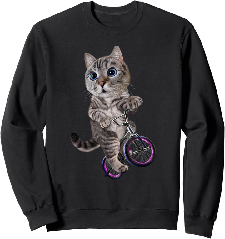 Orange Katze mit blauen Augen Sweatshirt