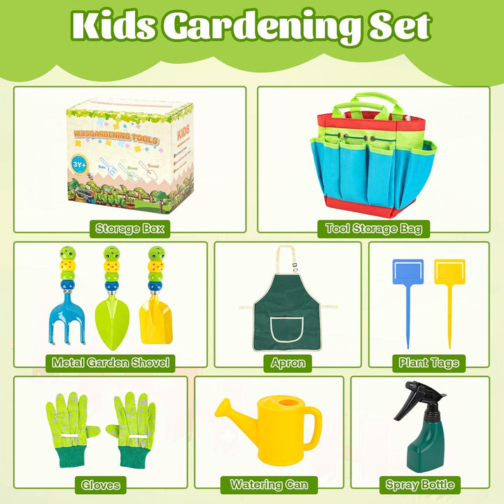 Gartenspielzeug Kinder ab 4 Jahre: Kinder Gartenarbeit Set mit Handschuhe, Schürze,Giesskanne,Pflanz