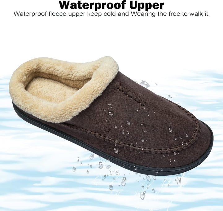 Miqieer Hausschuhe Herren Memory Foam Pantoffeln Warme Winter Plüsch Hüttenschuhe 41/42 EU 570 Kaffe