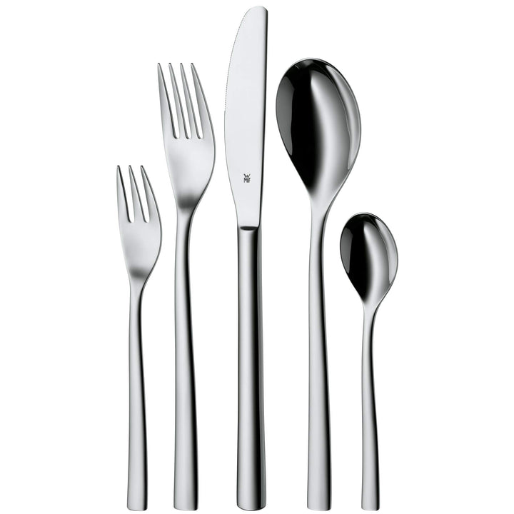 WMF Palermo Besteck Set 12 Personen, Essbesteck 60 teilig, Monobloc-Messer, Cromargan Edelstahl poli