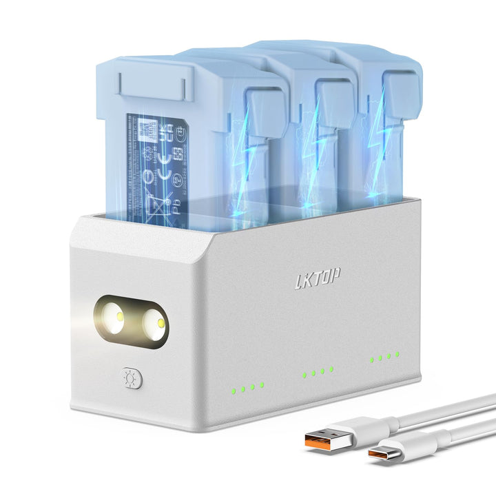 LKTOP - Mini 5Pro/4 Pro/3 37 W USB-C Schnelllade-Hub für DJI Mini 5/4/3/Plus Serie, Zubehör für Skyr