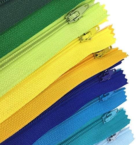 Reissverschluss, 24 Farben Nylon Reissverschlüsse, 20cm 30cm 40cm lang, 2.5cm breit für Kleidung Tas