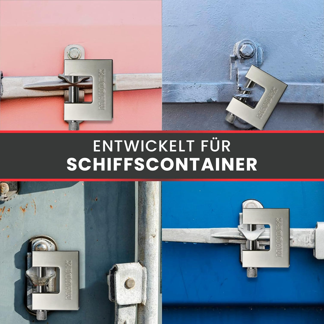 Maudex® MDP/70 [10 Schlüssel] Container-Vorhängeschloss Heavy Duty Outdoor - [Anti-Bohrer, Anti-Pick