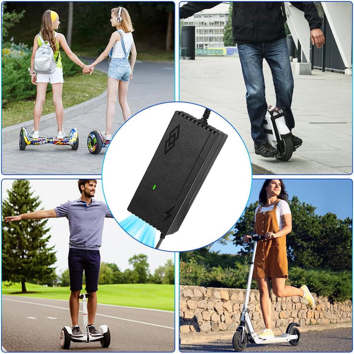 Ladegeräte für Scooter, 54.6V 2A AC Netzteil Fahrrad Ladegerät mit 5 Anschlüssen Hoverboard Ladekabe