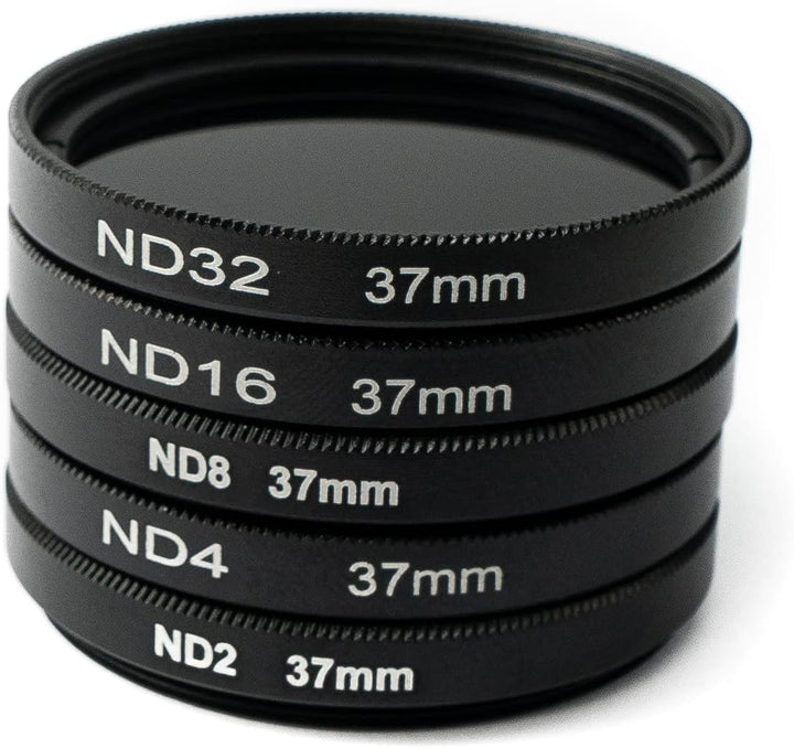 SYSTEM-S ND Filter Set 37 mm Neutraldichte mit Hülle und Tasche für iPhone 13 Pro