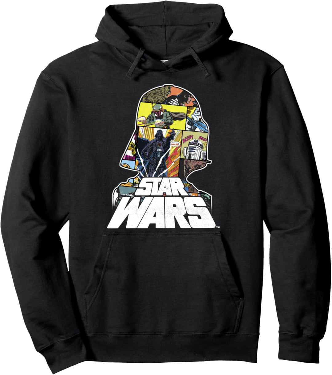 Star Wars Darth Vader Silhouette Comic Fill Poster Pullover Hoodie