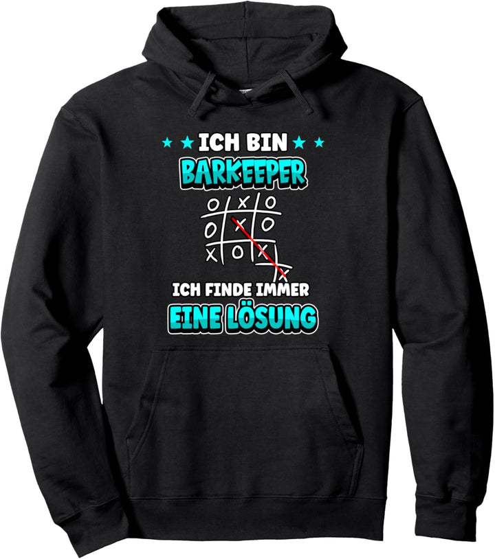 Ich bin Barkeeper ich finde immer eine Lösung Beruf Arbeit Pullover Hoodie