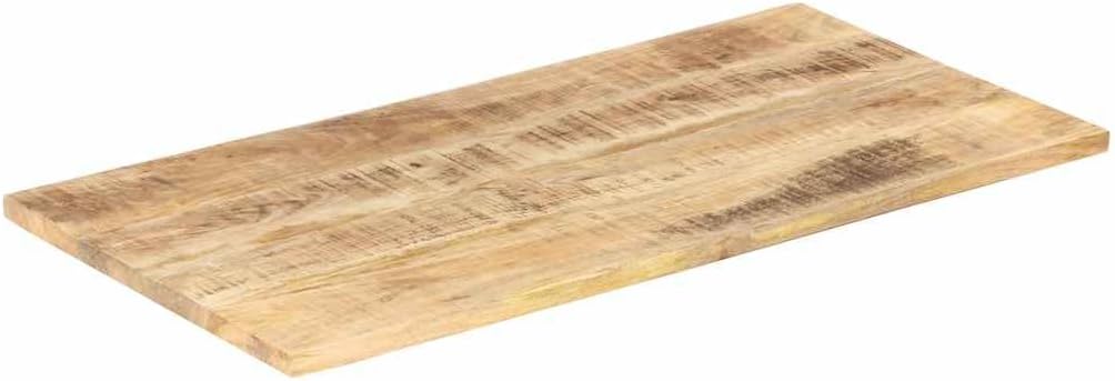 vidaXL Mangoholz Massiv Tischplatte Massivholzplatte Holzplatte Ersatztischplatte Holz Platte für Es