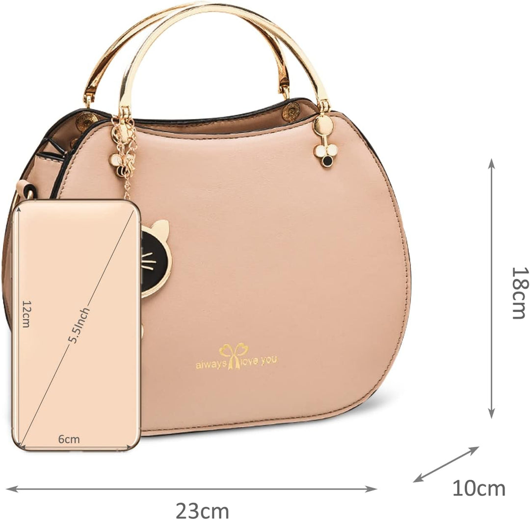 NICOLE &amp; DORIS Runde Umhängetasche Damen Handtasche Klein Tasche Mode Crossbody Bag Damen PU Leder H
