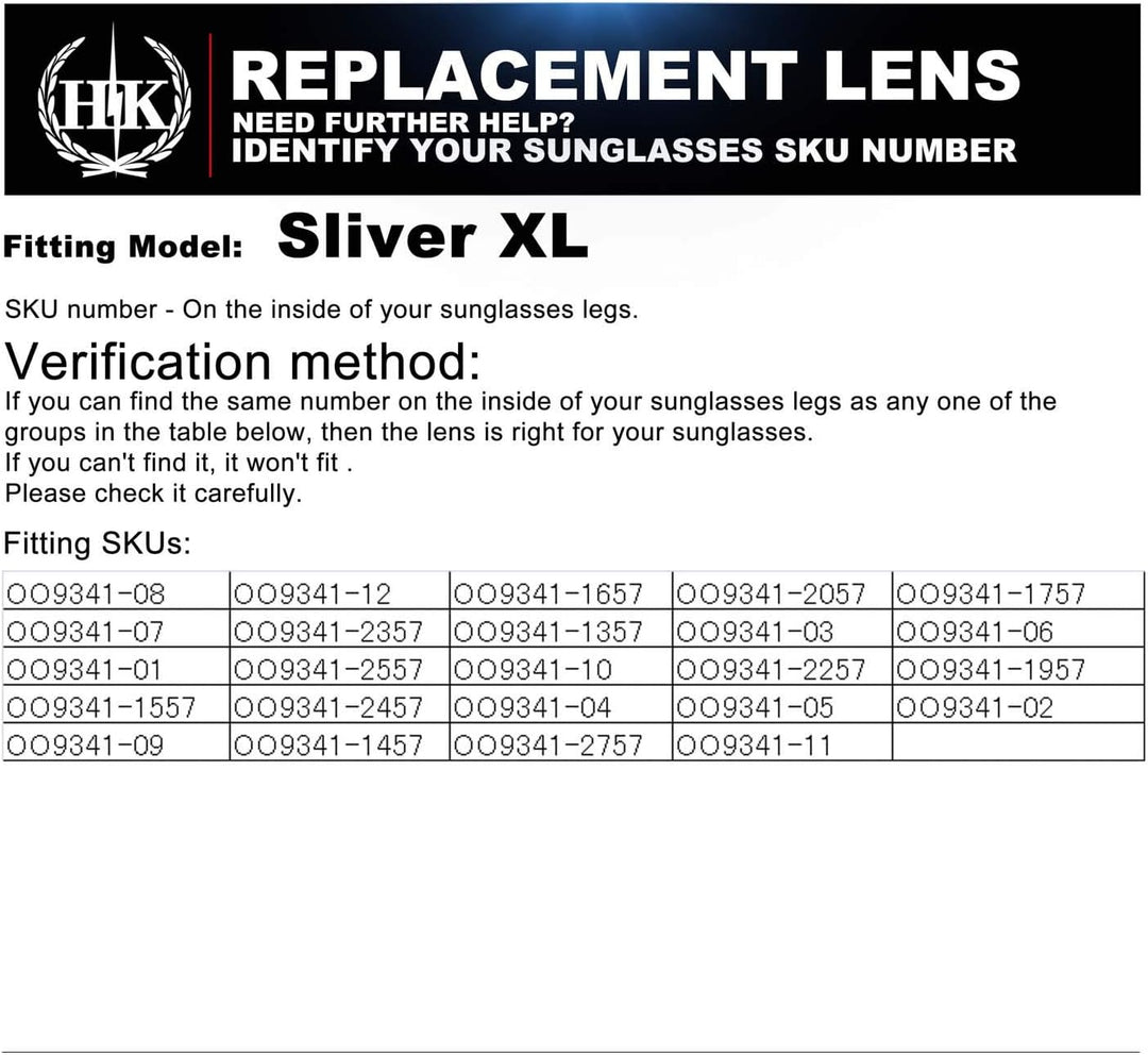 HKUCO Reinforce Ersatz-Brillengläser für Oakley Sliver XL Rot/Blau/Grün Sonnenbrille