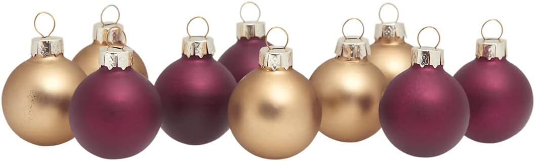 FC Bayern München - Christbaumkugeln 10er Set - rot/Gold Ø 3 cm Weihnachtskugeln FCB