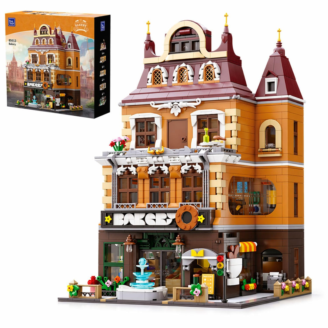 PANTASY European Bakery Building Kit-Landmark Construction Set for Adults &amp; Teens, Featuring a Baker