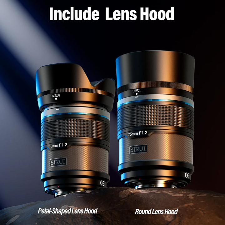 SIRUI Sniper 16mm, 75mm Autofokus-Objektiv-Set, F1.2 Weitwinkel APS-C Kameraobjektiv, E Mount Objekt